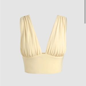 Cider V-neck crop top